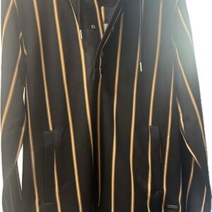 Black and Tan Striped Hoodie